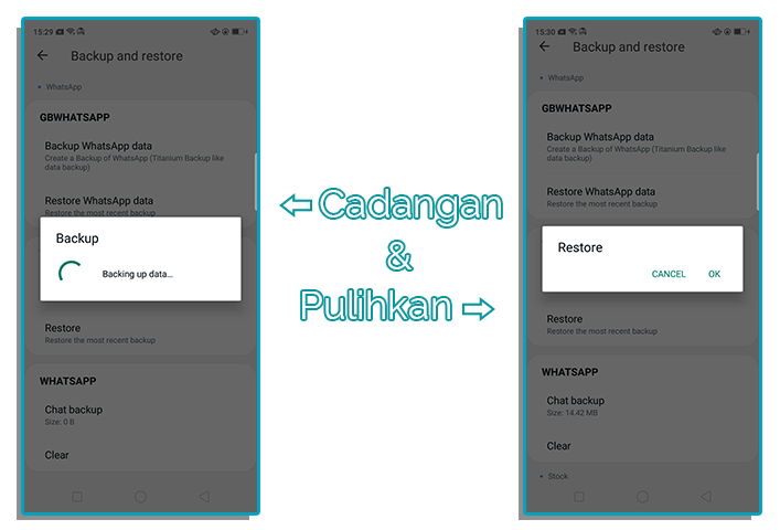 Cadangan & Pulihkan