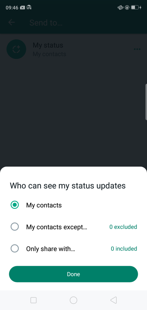 Who can see my status updates
